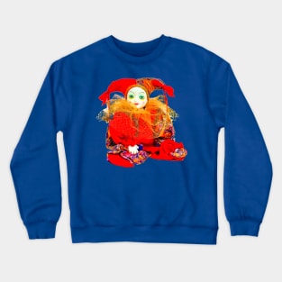 carinval clown doll Crewneck Sweatshirt